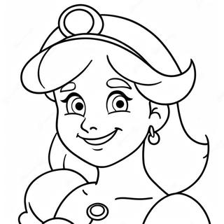 Smiling Princess Peach Face Coloring Page 31274-24734