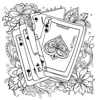 Cards Coloring Pages