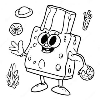 Chill Spongebob With A Joint Coloring Page 31304-24762