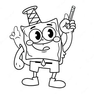 Chill Spongebob With A Joint Coloring Page 31304-24764