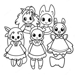 Madoka Magica Character Group Coloring Page 31313-24774