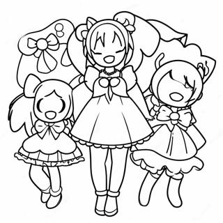 Madoka Magica Character Group Coloring Page 31313-24775