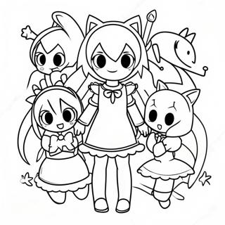 Madoka Magica Character Group Coloring Page 31313-24776