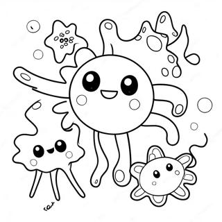 Cute Germs Coloring Page 31363-24786