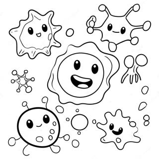 Cute Germs Coloring Page 31363-24787