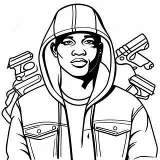 Hood Swag Gangsta Coloring Page 31413-24831