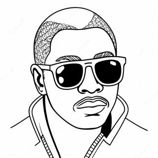 Cool Gangsta With Sunglasses Coloring Page 31414-24853