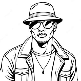 Cool Gangsta With Sunglasses Coloring Page 31414-24854