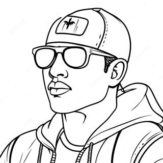 Cool Gangsta With Sunglasses Coloring Page 31414-24855