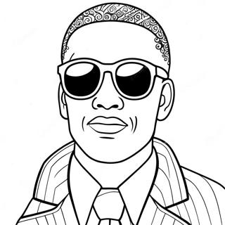 Cool Gangsta With Sunglasses Coloring Page 31414-24856