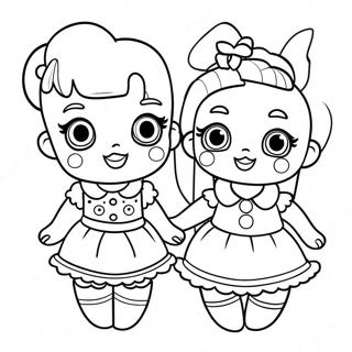 Lol Surprise Dolls In Festive Outfits Coloring Page 31434-24851