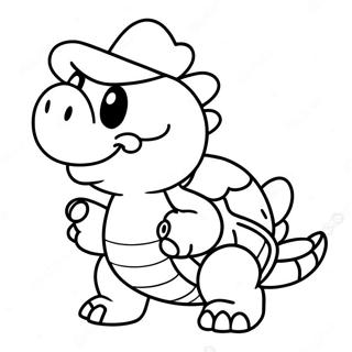 Cute Koopa Troopa With Shell Coloring Page 31474-24878