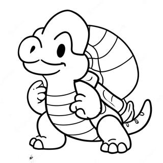 Cute Koopa Troopa With Shell Coloring Page 31474-24879