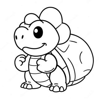 Cute Koopa Troopa With Shell Coloring Page 31474-24880