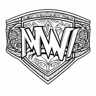 Design Coloré De Ceinture Wwe À Colorier 31514-24936