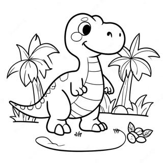 Dinosaur Easter Coloring Pages