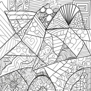 Colorful Triangle Patterns Coloring Page 31554-24945