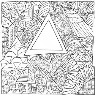 Colorful Triangle Patterns Coloring Page 31554-24946