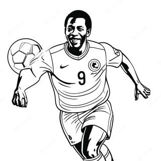 Pele Voetballegende Kleurplaat 31613-24988