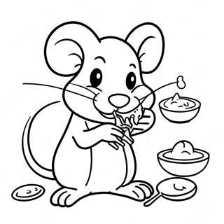 Remy The Rat Cooking Coloring Page 3161-2517