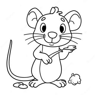 Remy The Rat Cooking Coloring Page 3161-2518