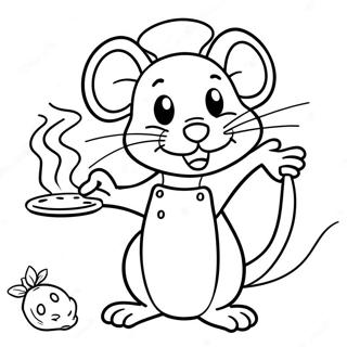 Remy The Rat Cooking Coloring Page 3161-2520