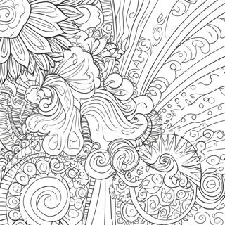 Colorful Drip Patterns Coloring Page 31624-25012