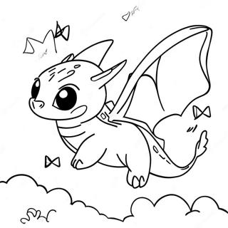 Toothless Flying In The Sky Coloring Page 31704-25058