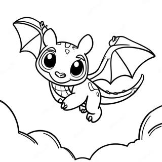 Toothless Flying In The Sky Coloring Page 31704-25059