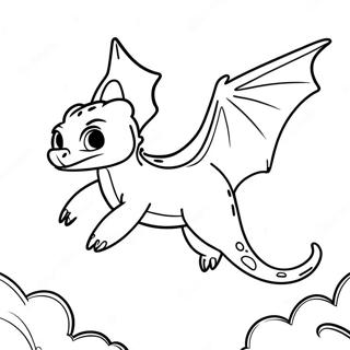 Toothless Flying In The Sky Coloring Page 31704-25060