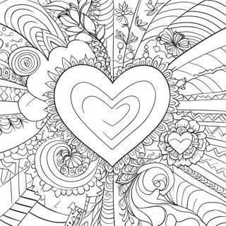 Black Love Heart Coloring Page 31713-25082