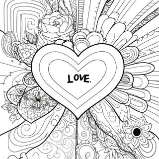 Black Love Heart Coloring Page 31713-25083