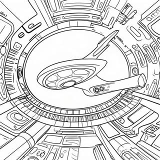 Starship Enterprise In Space Coloring Page 31744-25093