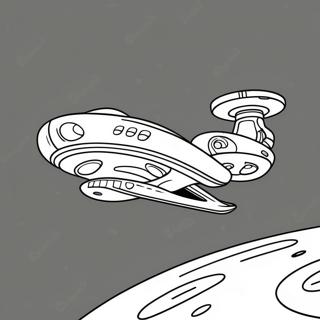 Starship Enterprise In Space Coloring Page 31744-25095