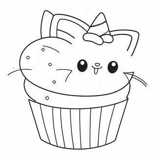 Kitty Cupcake Coloring Pages