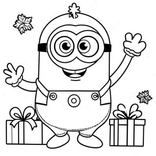 Minion Christmas Coloring Page 31823-25167