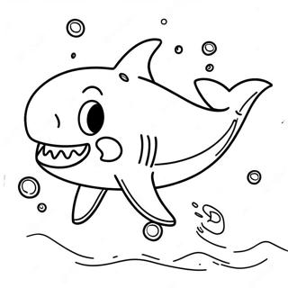 Friendly Shark Swimming Coloring Page 31874-25214