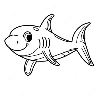 Friendly Shark Swimming Coloring Page 31874-25215