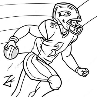 Dynamic Jalen Hurts Running Coloring Page 31884-25200