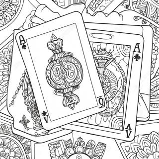 Colorful Playing Cards Coloring Page 31894-25209