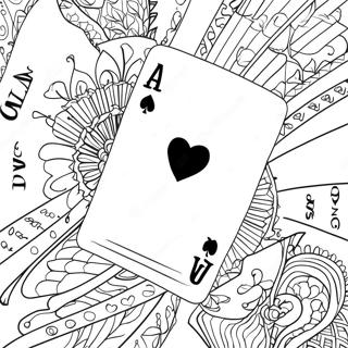 Colorful Playing Cards Coloring Page 31894-25210