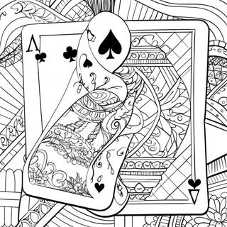 Colorful Playing Cards Coloring Page 31894-25211