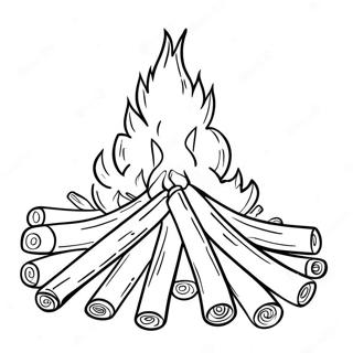 Colorful Lag Baomer Bonfire Coloring Page 31904-25219