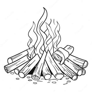 Colorful Lag Baomer Bonfire Coloring Page 31904-25220