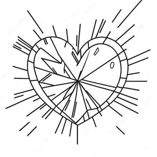 Shattered Heart Broken Heart Coloring Pages