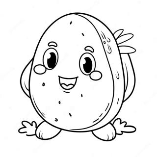 Cute Potato Character Coloring Page 31923-25274