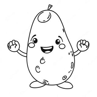 Cute Potato Character Coloring Page 31923-25276