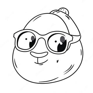 Funny Potato With Sunglasses Coloring Page 31924-25279