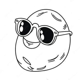 Funny Potato With Sunglasses Coloring Page 31924-25280