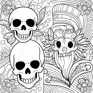 Página Para Colorir De Tatuagem De Caveira 31943-25238